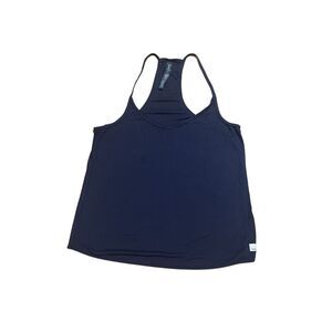 New Vuori Azure Heather Spaghetti Strap Ribbed Tank Women size Large